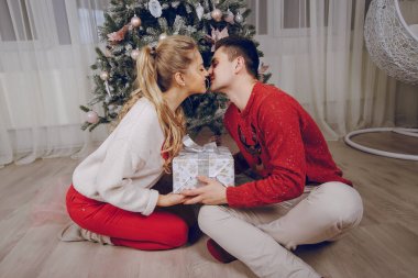 sevgi dolu çift Noel ağacı süsleme