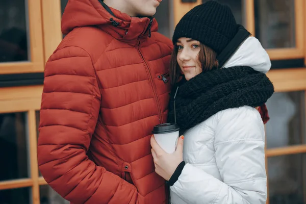 Couple en hiver — Photo