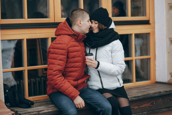 Pareja en invierno — Foto de Stock