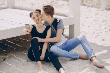 Birbirine aşık çift