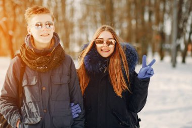 couple in a wood