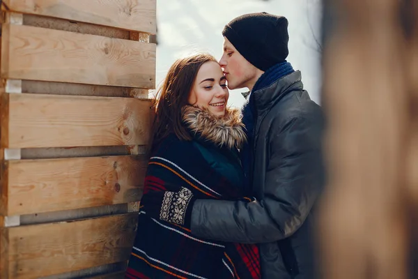 Couple en hiver — Photo