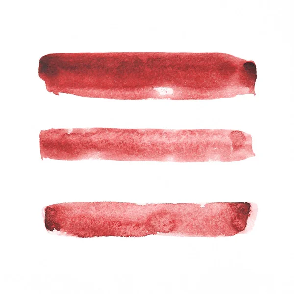 Червоні ізольовані акварельні смуги Ліцензійні Стокові Фото