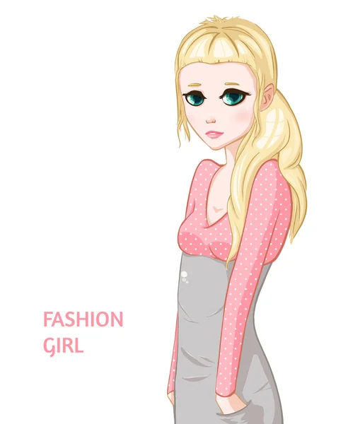 Fashion blonde girl — Stockvector