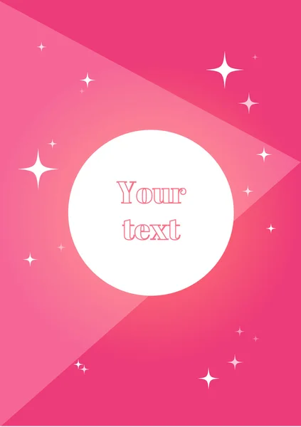 Geometric pink layout with your text — Stock Vector