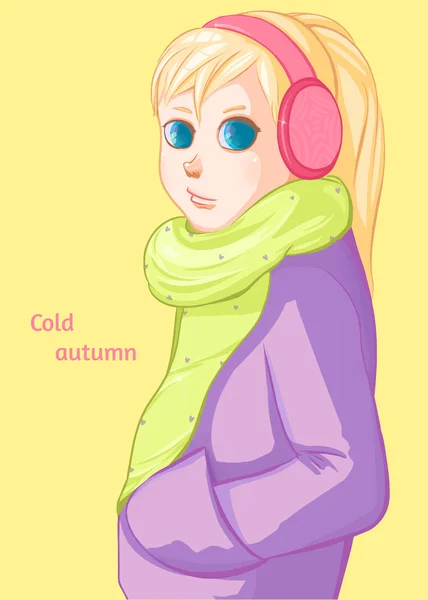 Холодная осень — стоковый вектор