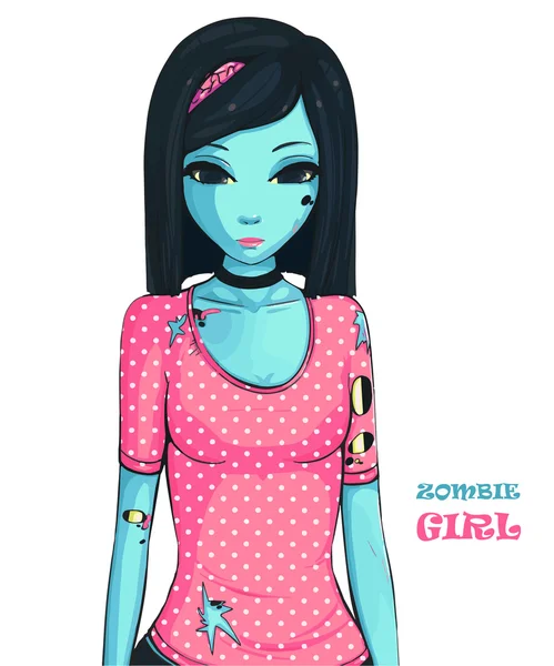 Зомби-девушка — стоковый вектор