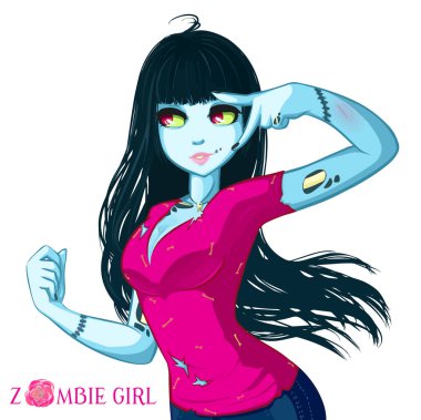 Zombi parti. Çizgi film karakteri