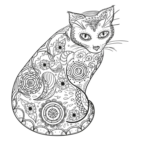 Cat. Design Zentangle. — Stock Vector © MikaBesfamilnaya #162641738