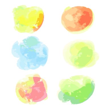 Suluboya noktalar. Soyut aquarelle şekilleri