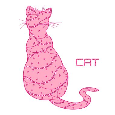 Kedi. Tasarım Zentangle.