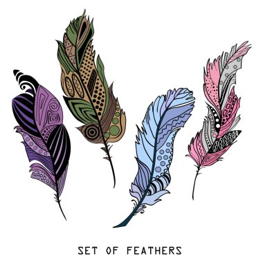 Tüyler. Tasarım Zentangle.