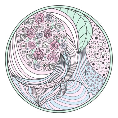 Zendala. Zentangle sanat