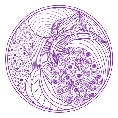 Zendala. Zentangle. Hat sanat yaratma.