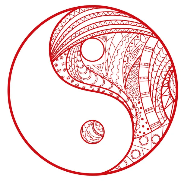 Yin en Yang — Stockvector