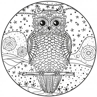 Mandala baykuş ile