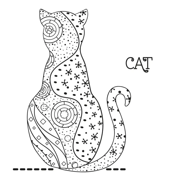 Kedi. Tasarım Zentangle.