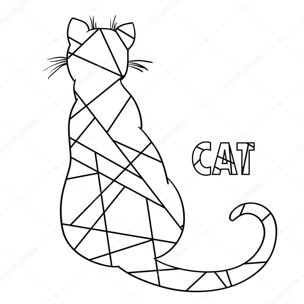 Cat. Design Zentangle. — Stock Vector © MikaBesfamilnaya #160203178