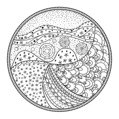 Mandala. Zentangle. Elle çizilmiş