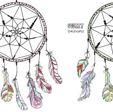 Dreamcatcher. Tattoo art