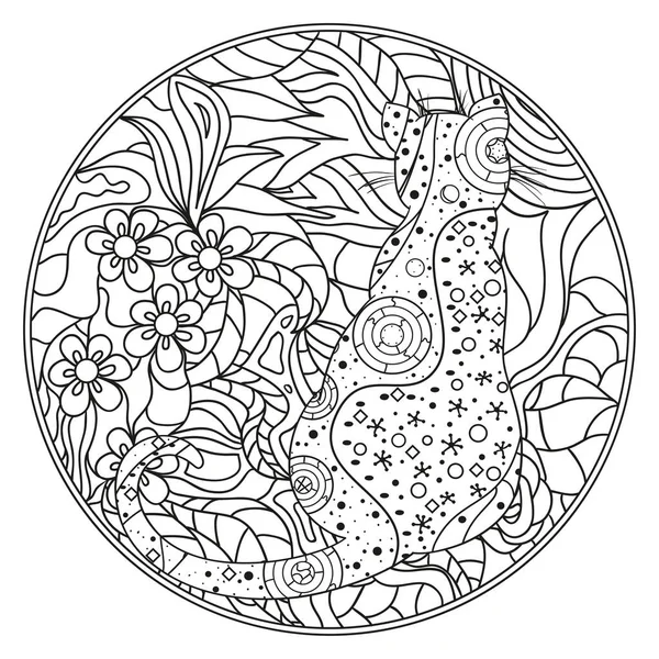 Mandala. Zentangle. Kézzel rajzolt — Stock Vector