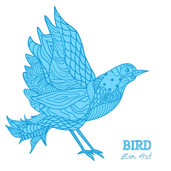 Bird. Arte zen — Vector de stock