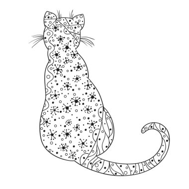 Kedi. Tasarım Zentangle