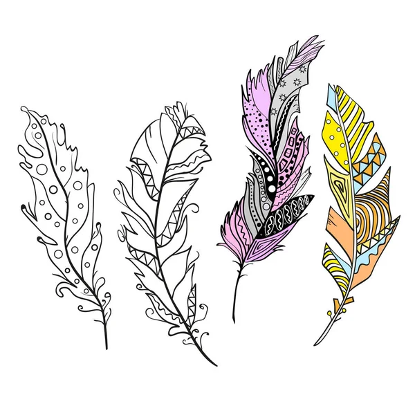 Des plumes. Art zen — Image vectorielle