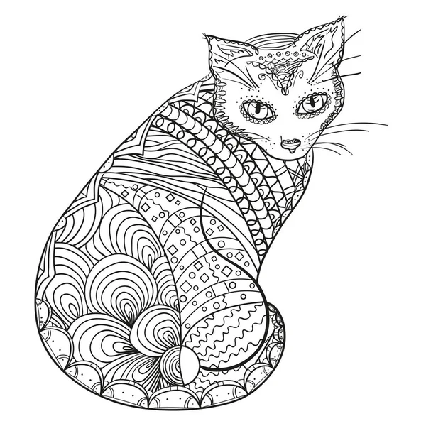 Kedi. Tasarım Zentangle