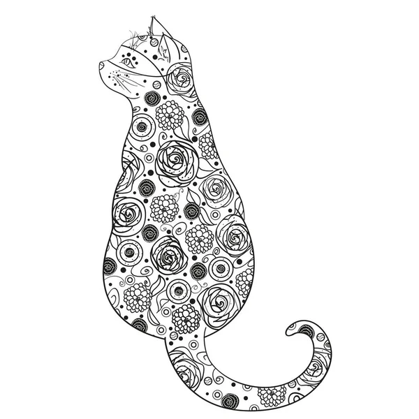 Kedi. Tasarım Zentangle