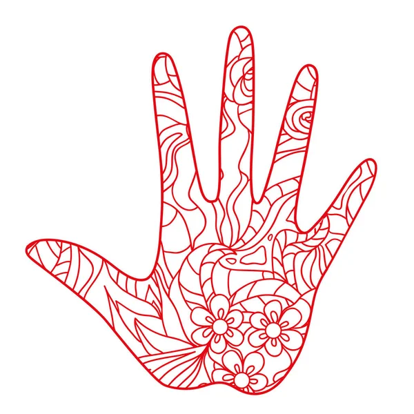 La main. Elément dessiné à la main — Image vectorielle
