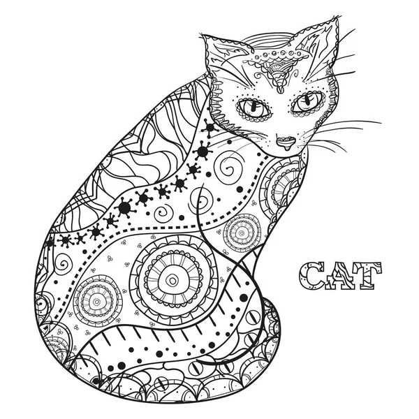 Cat. Design Zentangle.