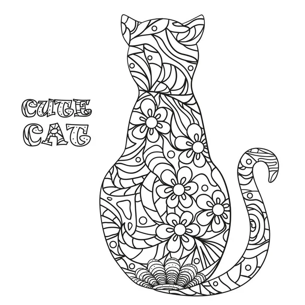 Cat. Design Zentangle.