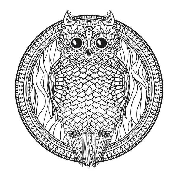 Projektowanie Zentangle. Grafika liniowa — Wektor stockowy