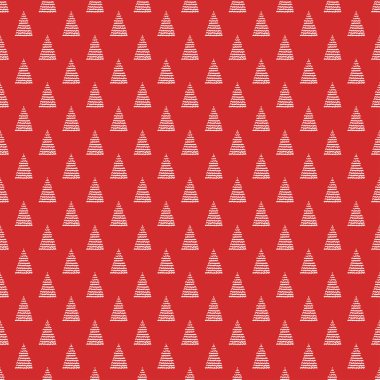 Noel ağaçlarıyla kusursuz bir desen. Renkli geometrik duvar kağıdı