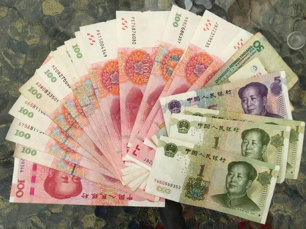 Internationale Währung Asiatische Banknote Chinesischer Yuan — Stockfoto