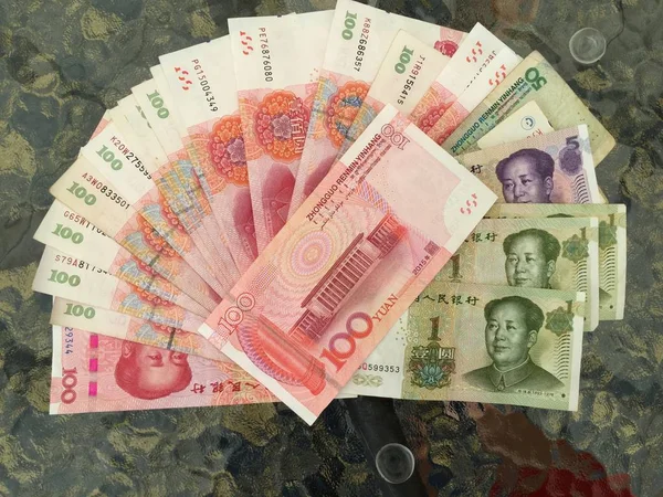 International Currency Asian Bank Note Chinese Yuan — Stock Photo, Image