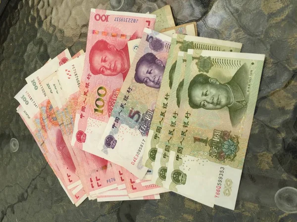 Internationale Valuta Aziatische Bankbiljet Chinese Yuan — Stockfoto