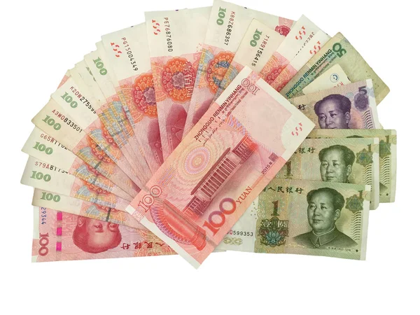 International Currency Asian Bank Note Chinese Yuan — Stock Photo, Image
