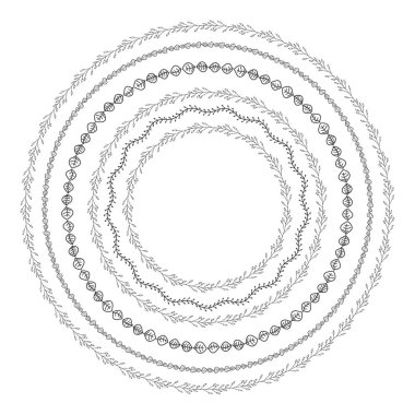 Elle çizilmiş boho stil çerçevesi