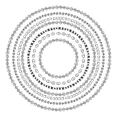 Elle çizilmiş boho stil çerçevesi