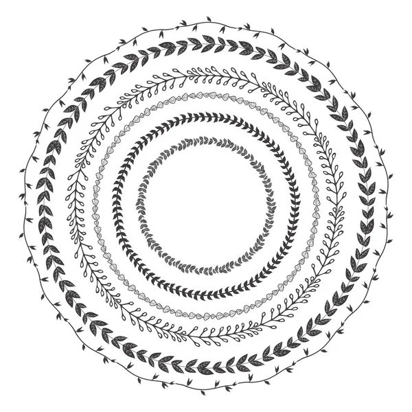 Cadre de style boho dessiné à la main — Image vectorielle