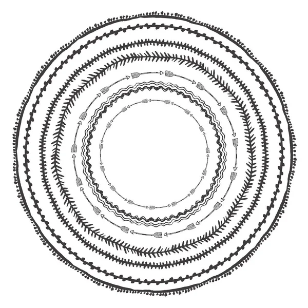 Ручний малюнок рамки стилю Boho — стоковий вектор