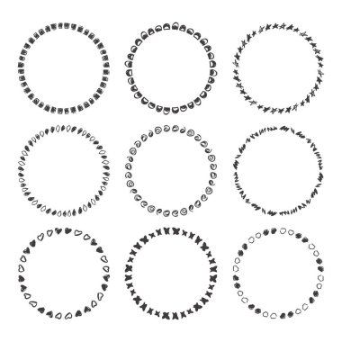 9 set el çekilmiş boho tarzı çerçeveler