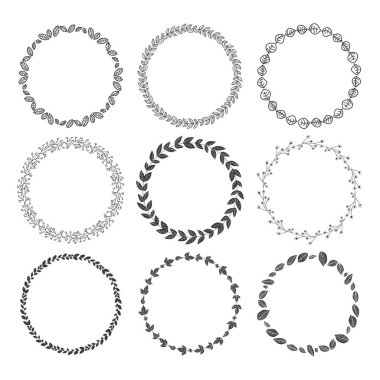 9 set el çekilmiş boho tarzı çerçeveler