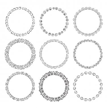 9 set el çekilmiş boho tarzı çerçeveler