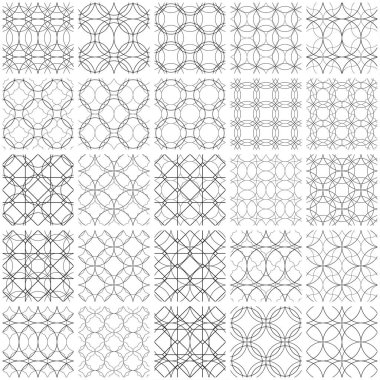 25 kesintisiz geometrik desenleri.