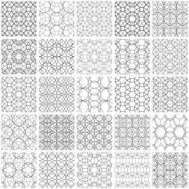25 kesintisiz geometrik desenleri.
