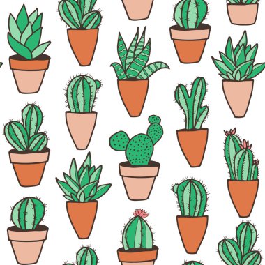 Kaktüsler ile sorunsuz hipster kalıbı.