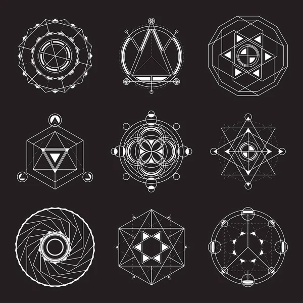 6 geometrik öğeleri kümesi.